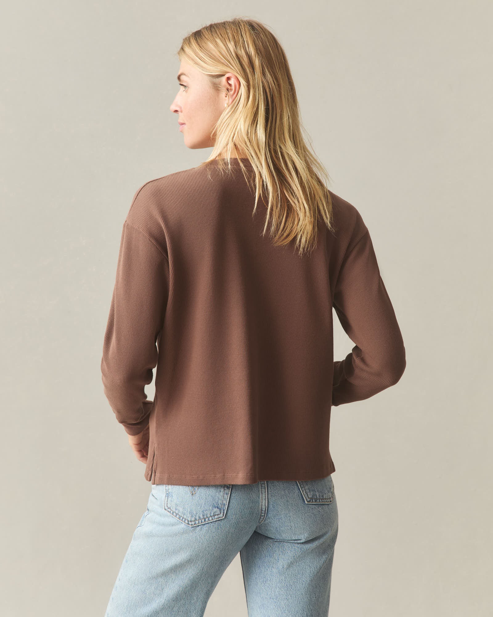 Women's Thermal Henley - Soft Silt - Image 3