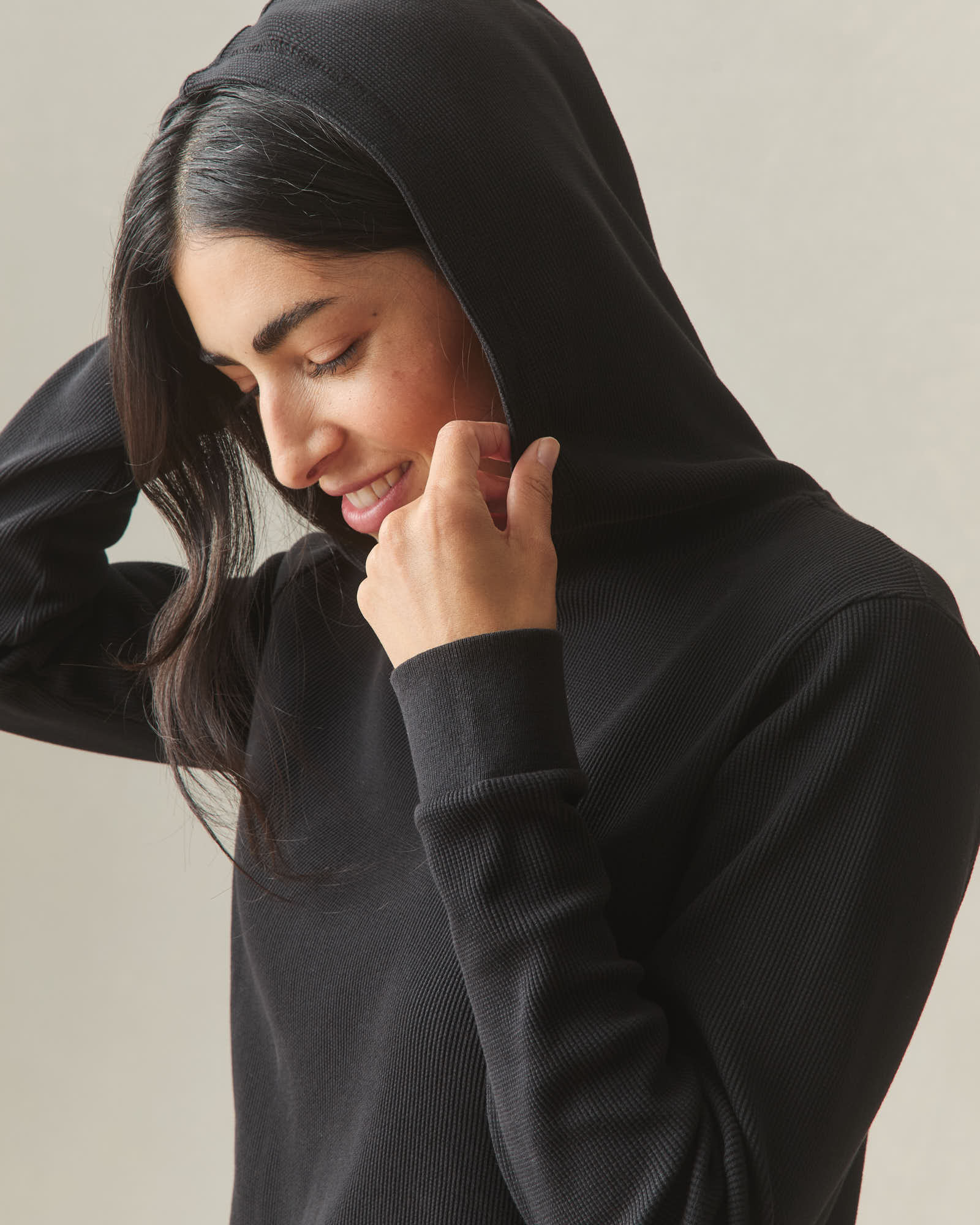 Women's Thermal Pullover - Black - Image 5