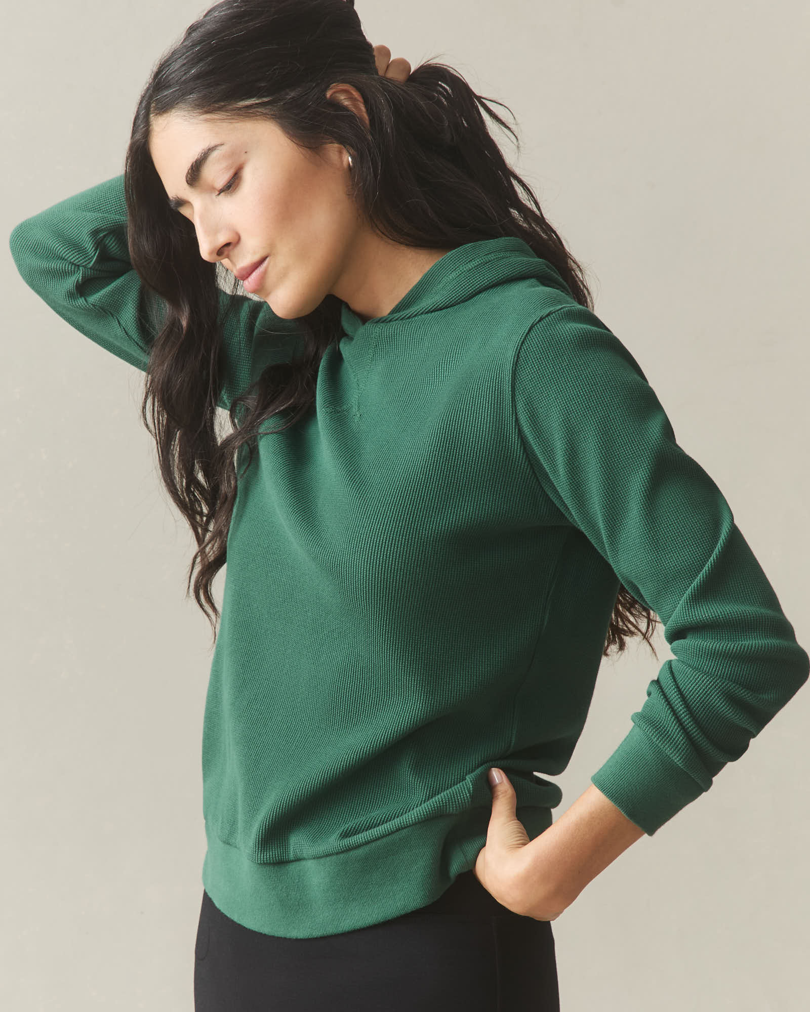Women's Thermal Pullover - Hunter Green - Image 3