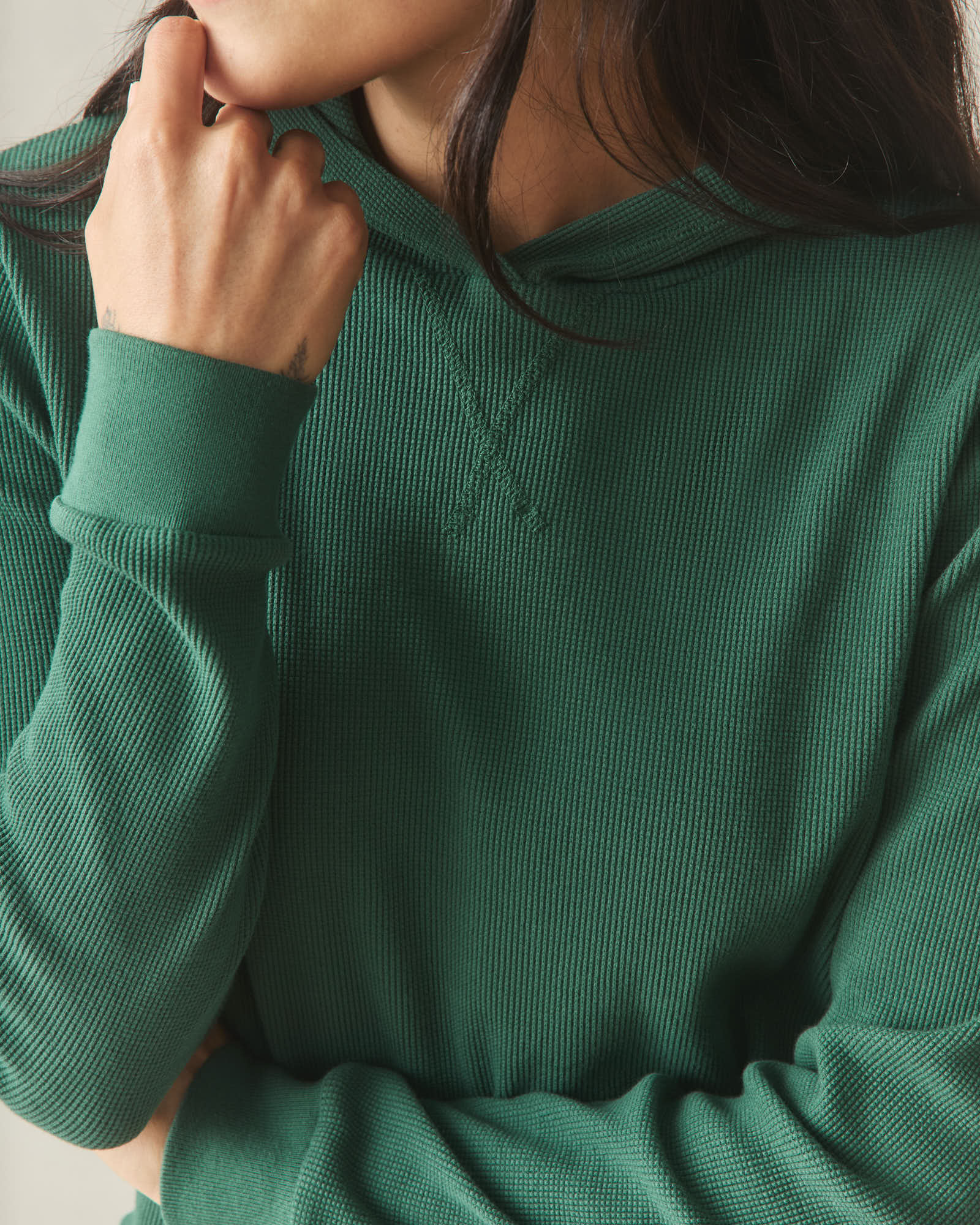 Women's Thermal Pullover - Hunter Green - Image 5
