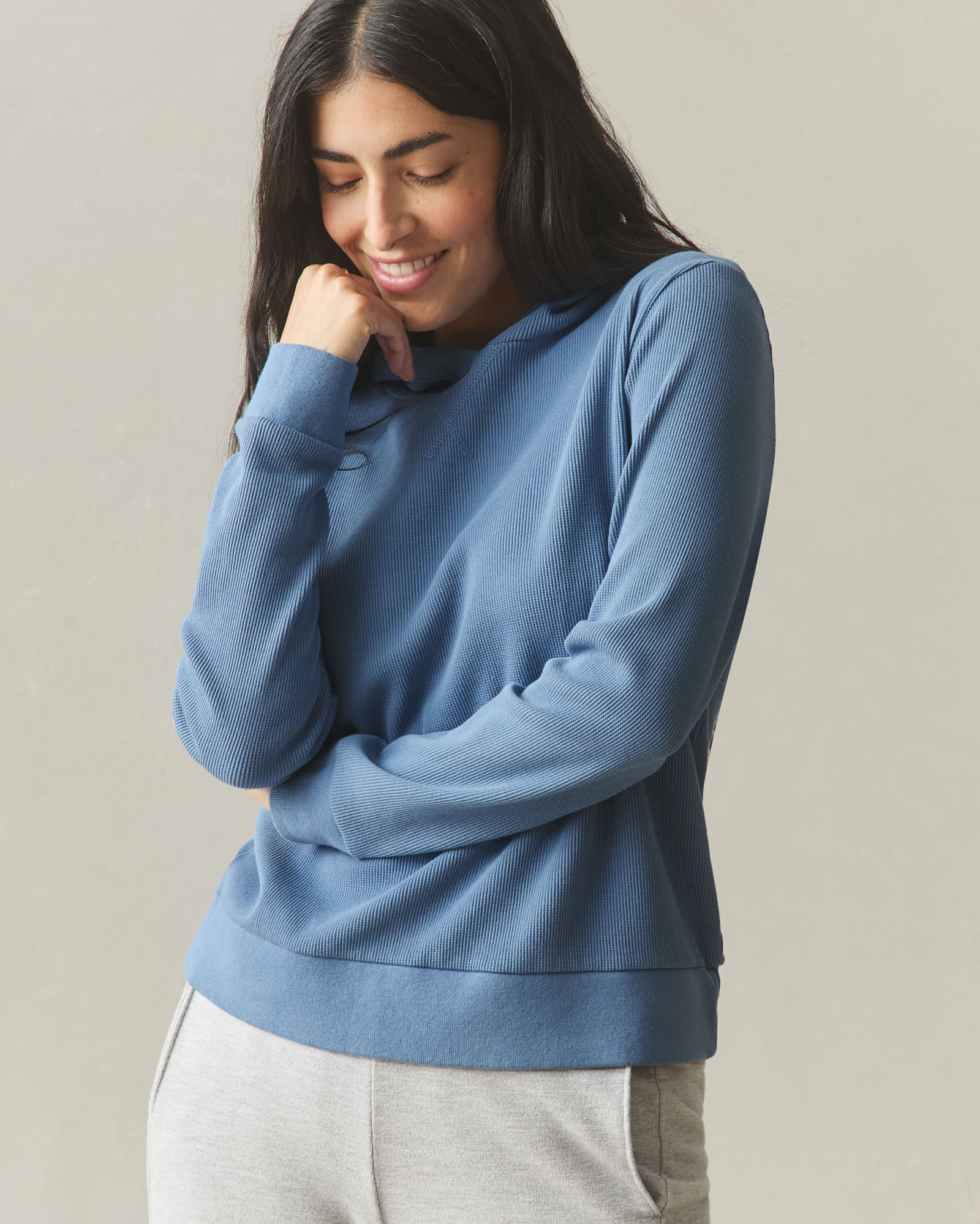 Women's Thermal Pullover - Quiet Harbor - Image 3