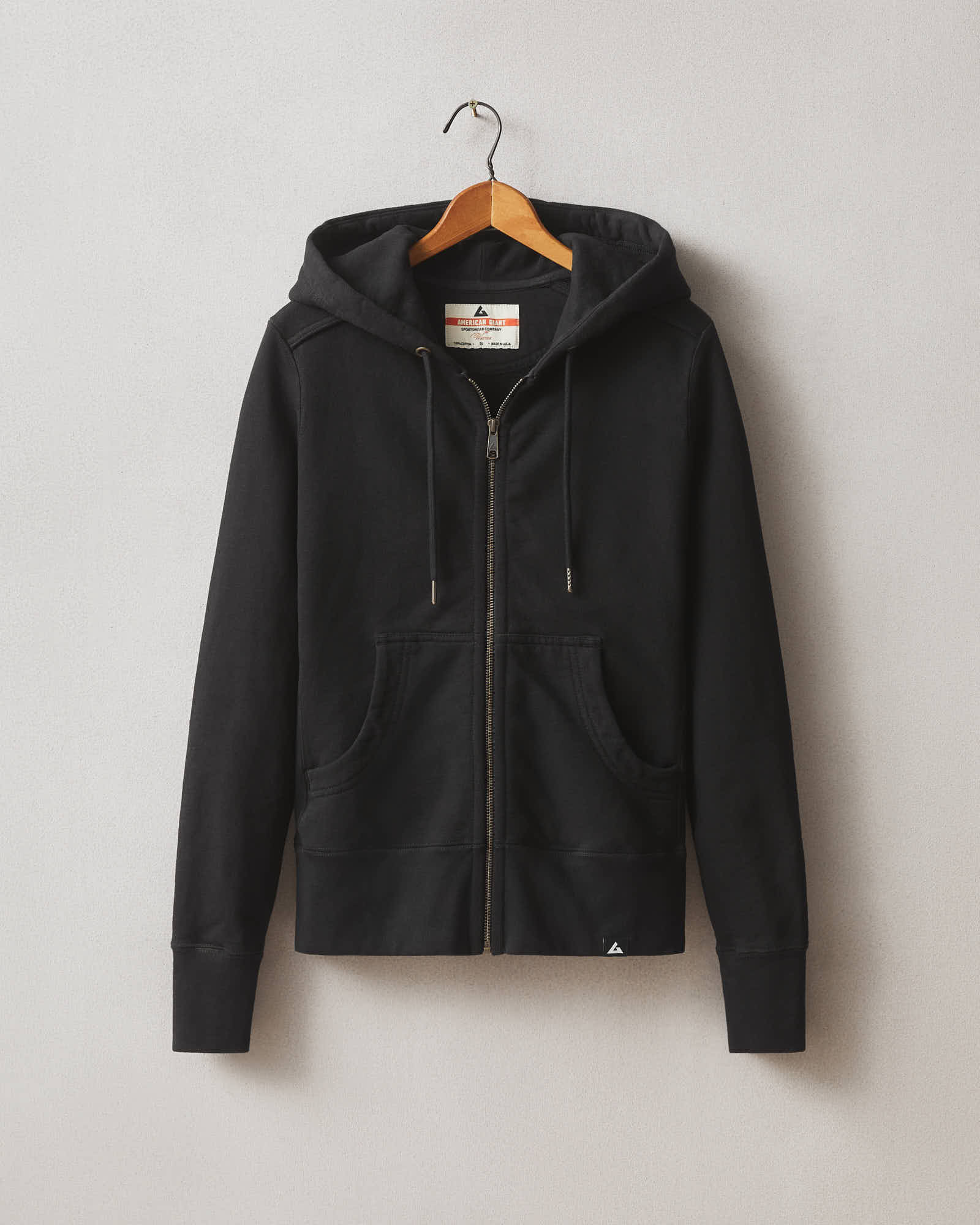 Women's Classic Full Zip USA Embroidery - Black - Image 6