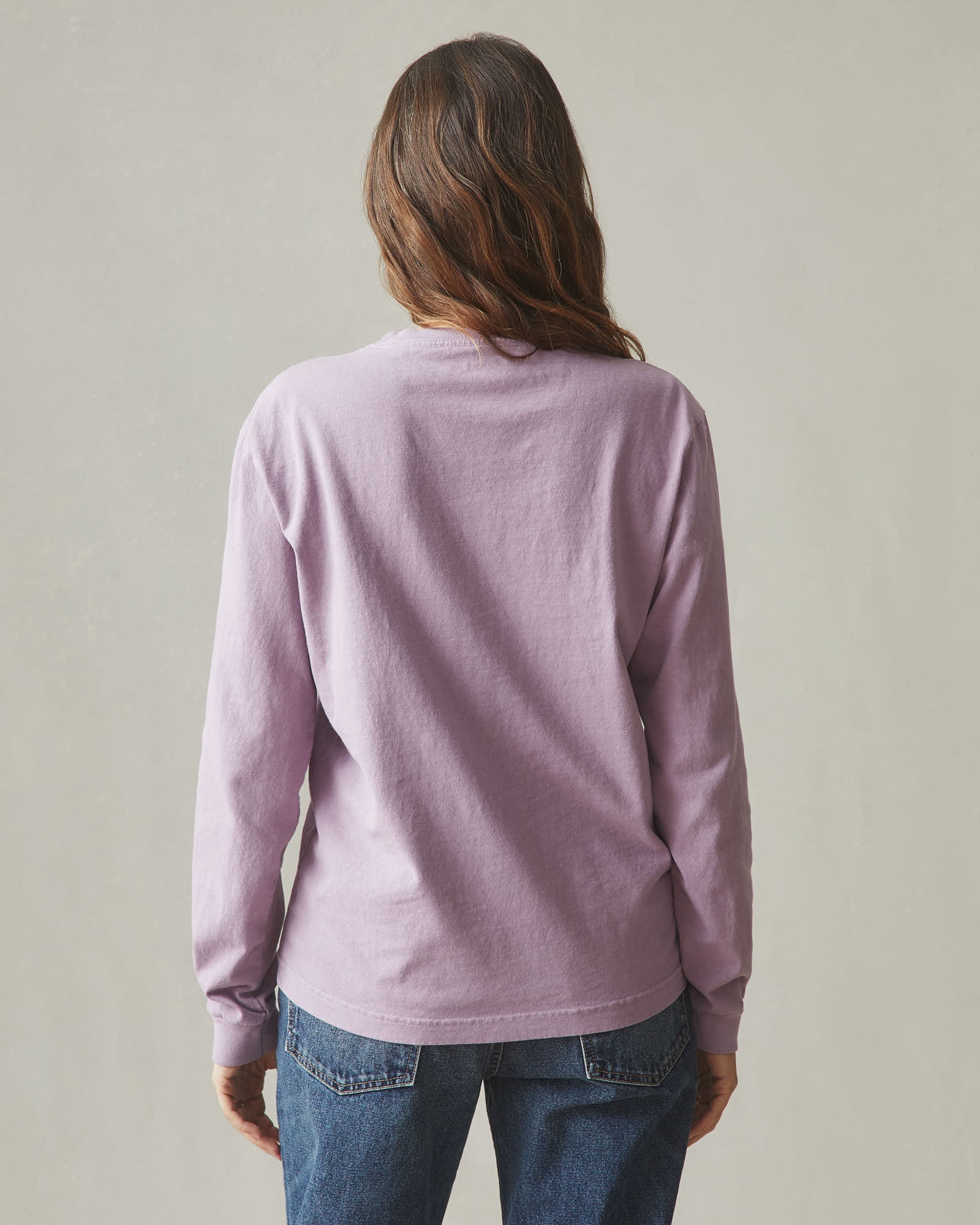 Women's Vintage Crew Long Sleeve Tee - Washed Very Grape - Image 4