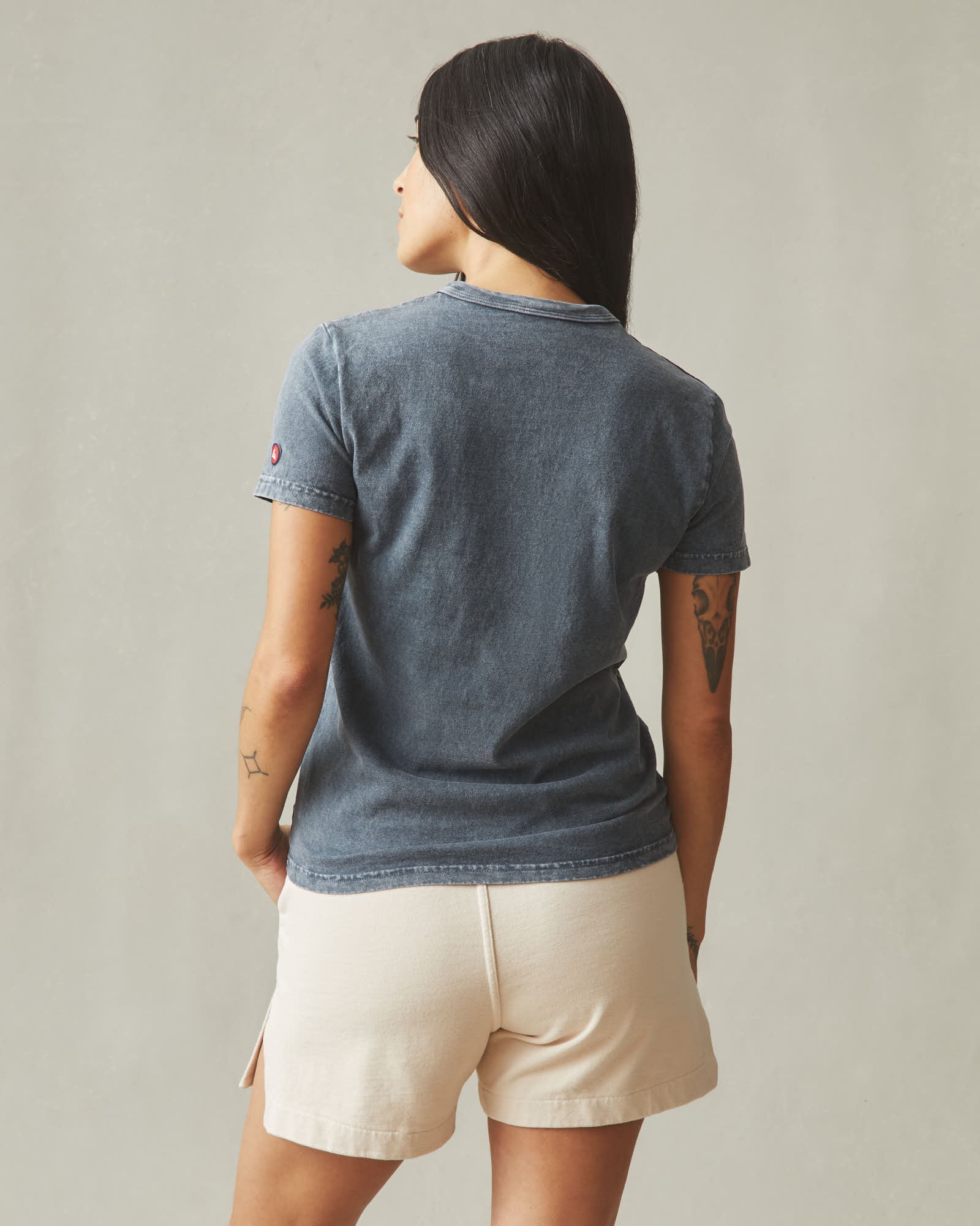 Women's Vintage Crew Tee - Mineral Wash Metropolitan Grey - Image 5
