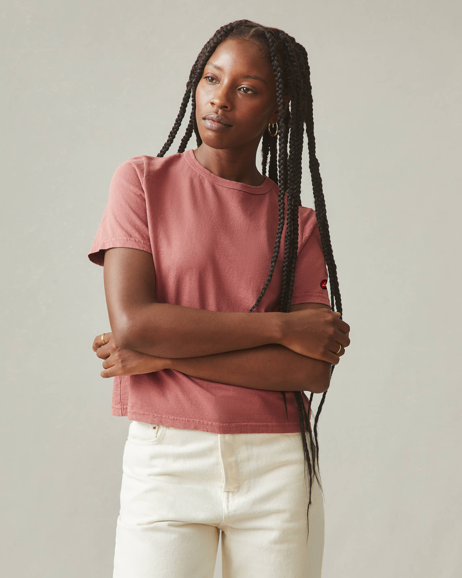 Women's Vintage Crew Tee - Washed Red Terra - Image 2