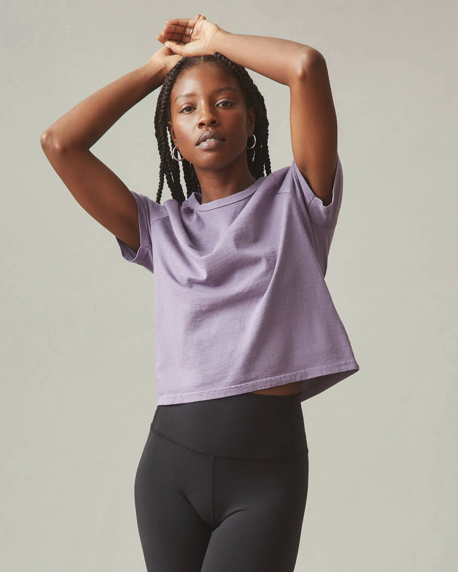 Women's Vintage Crew Tee - Washed Very Grape - Image 4