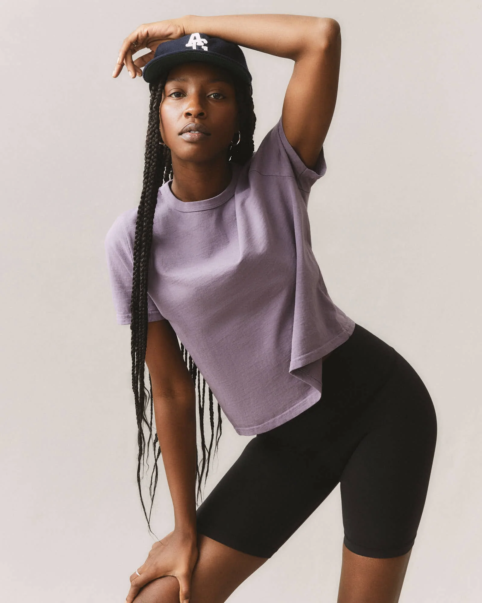 Women's Vintage Crew Tee - Washed Very Grape - Image 5