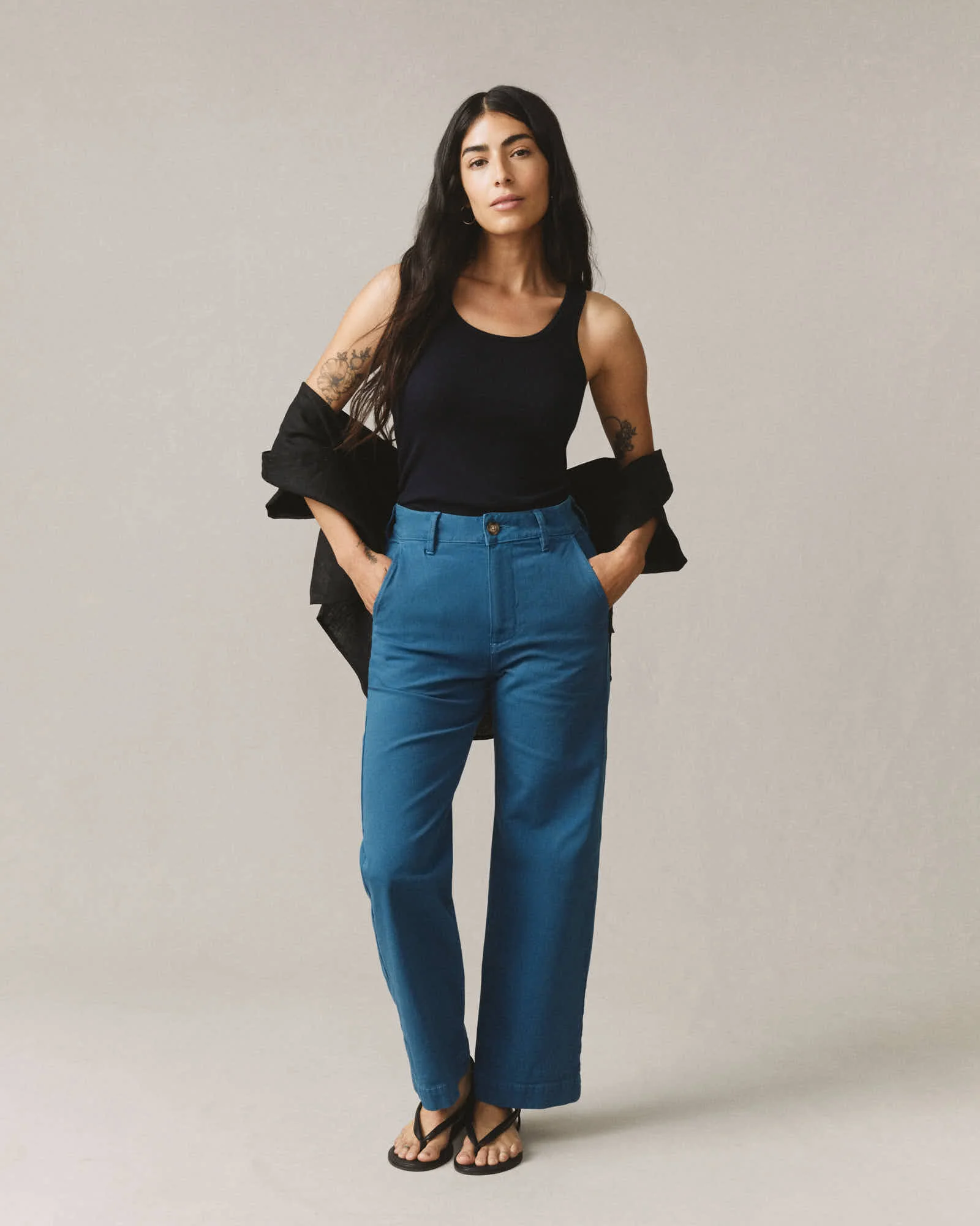 Women's Wide Leg Pant - Blue Sail - Image 5
