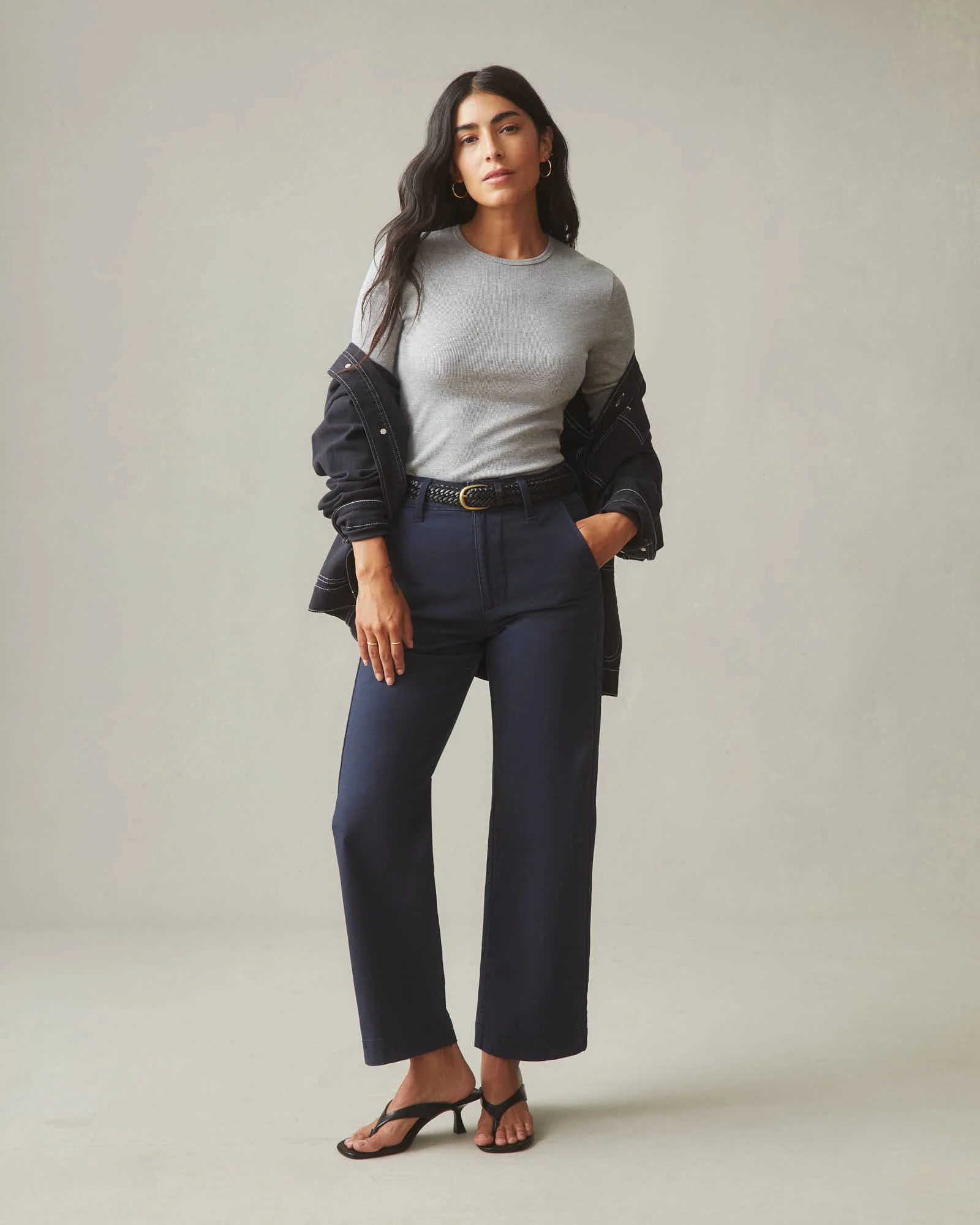Women's Wide Leg Pant - Navy - Image 5