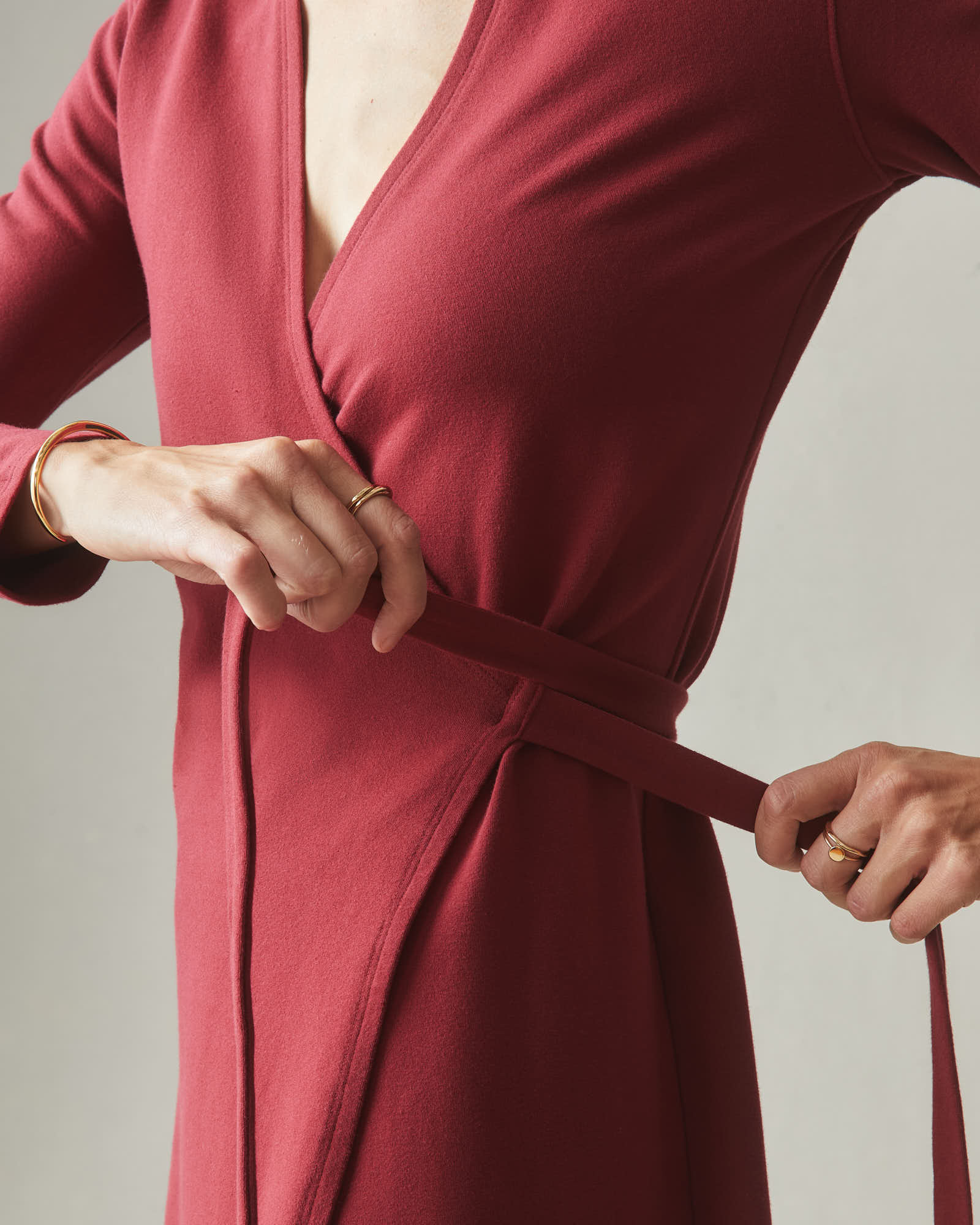Women's Wrap Dress - Tibetan Red - Image 5